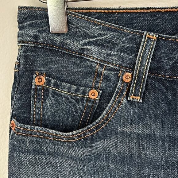 Levi’s 501 Button Fly High Rise Distressed Destroyed Jeans Size 24 - Picture 6 of 14